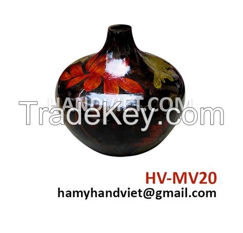 Lacquer Vases Vietnam Traditional Pattern New Design For Decoration