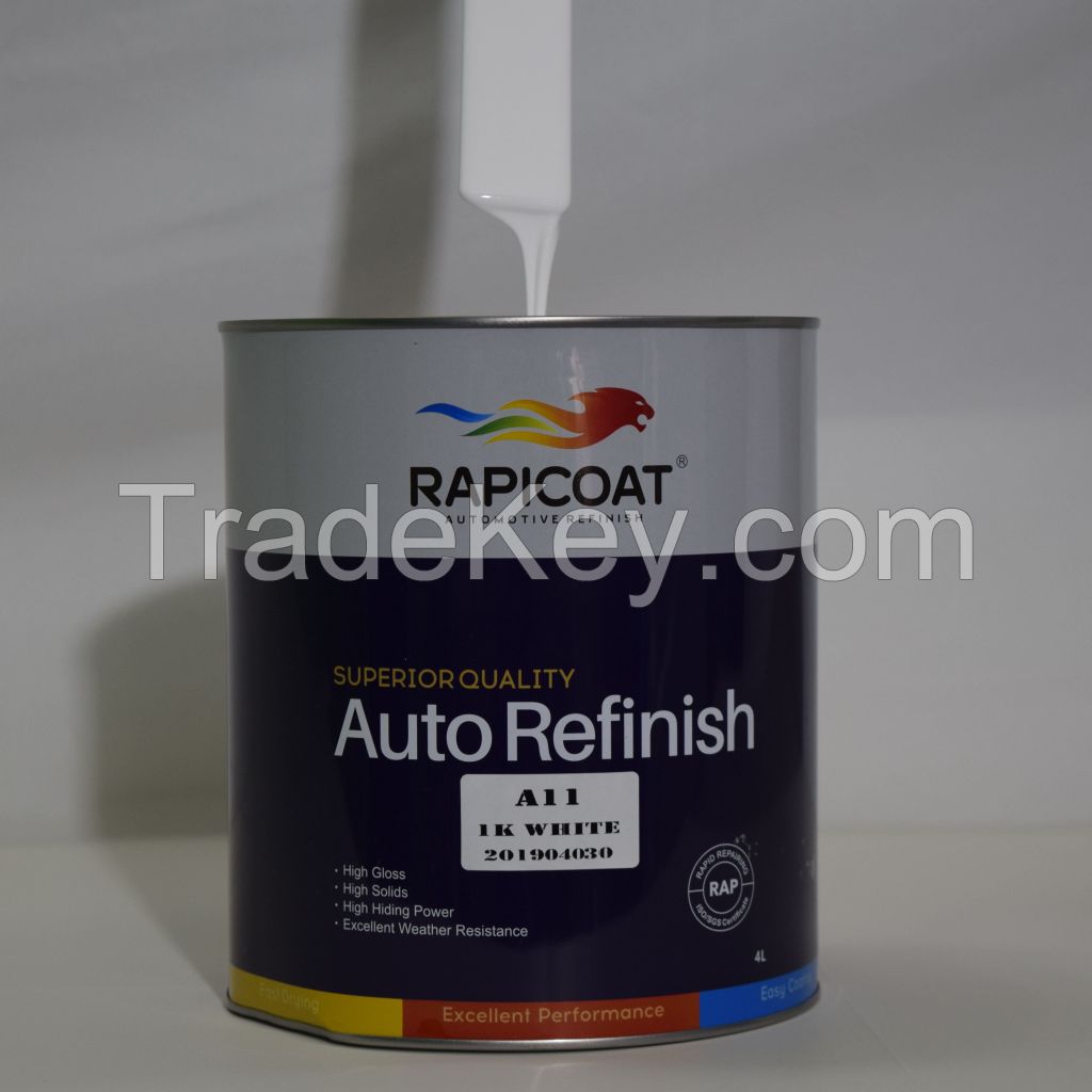 Whole sale car refinish paint auto tinters 1k white metallic solid colours spray repair basecoat automotive polyurethane