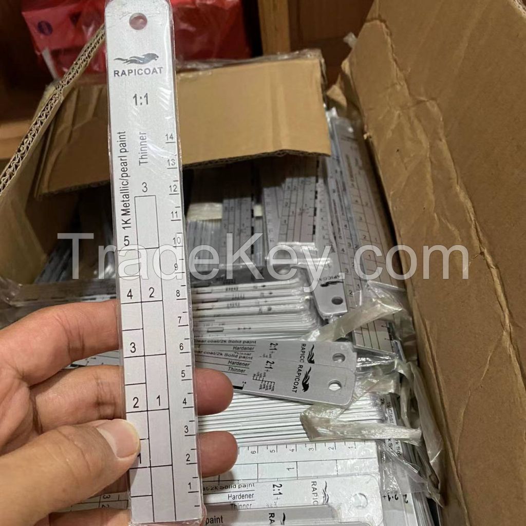 light weight Aluminum paint mixing ruler Strip with scale for mixing 1L 4L gallon logo can be customized