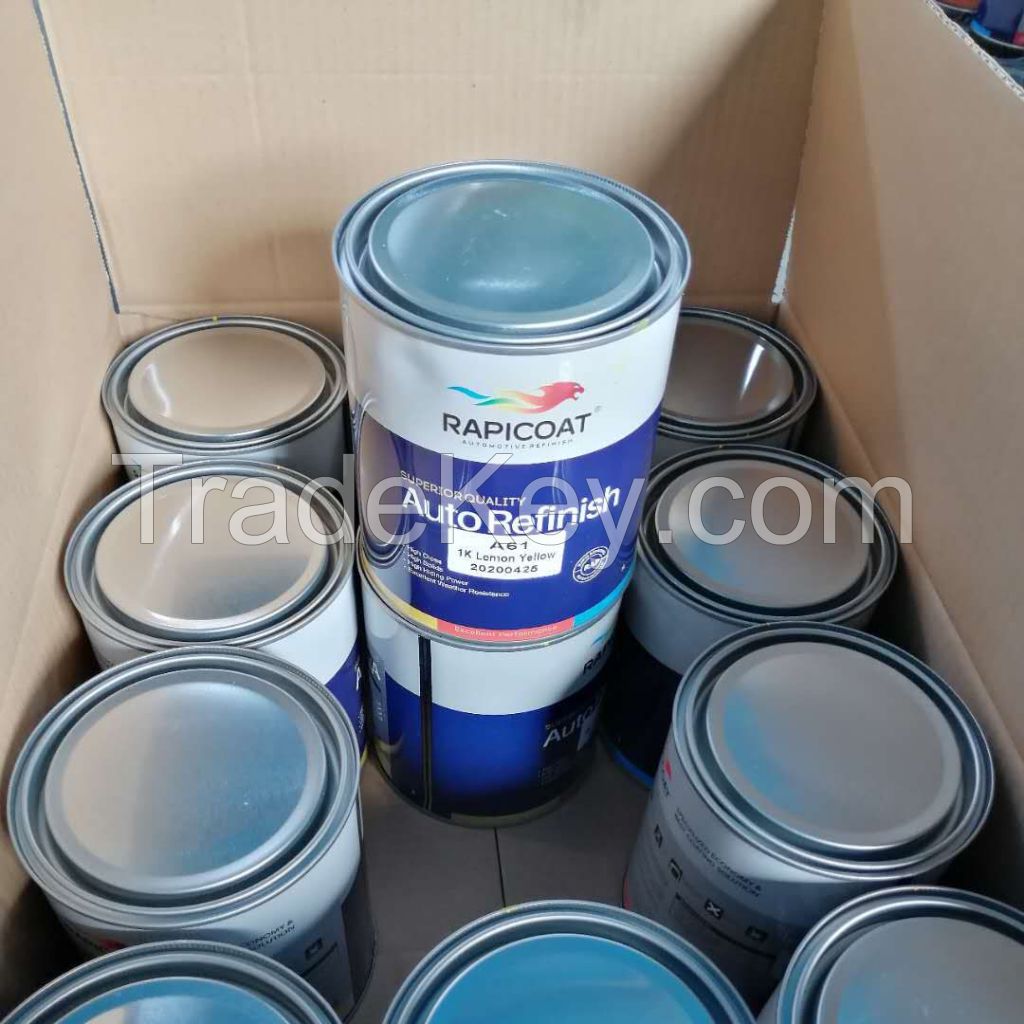 Fast Drying Easy Coating Excellente Performance Good Hiding Power 1K Lemon Yellow Tinter Car Paint Auto Refinish