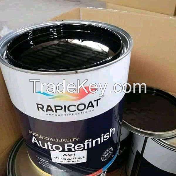 Car Paint Excellent Hiding Power1K Basecoat Deep Black Automotive Spraying Coating for Body Repair