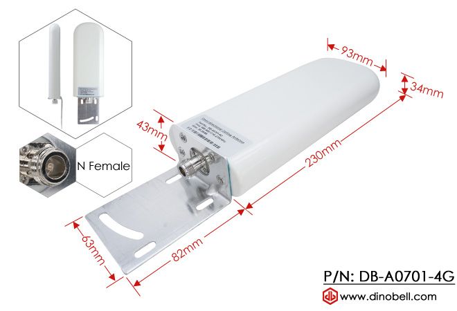 Dinobell 25dBi LTE 4G GSM Outdoor Omni Antenna DB-A0701-4G