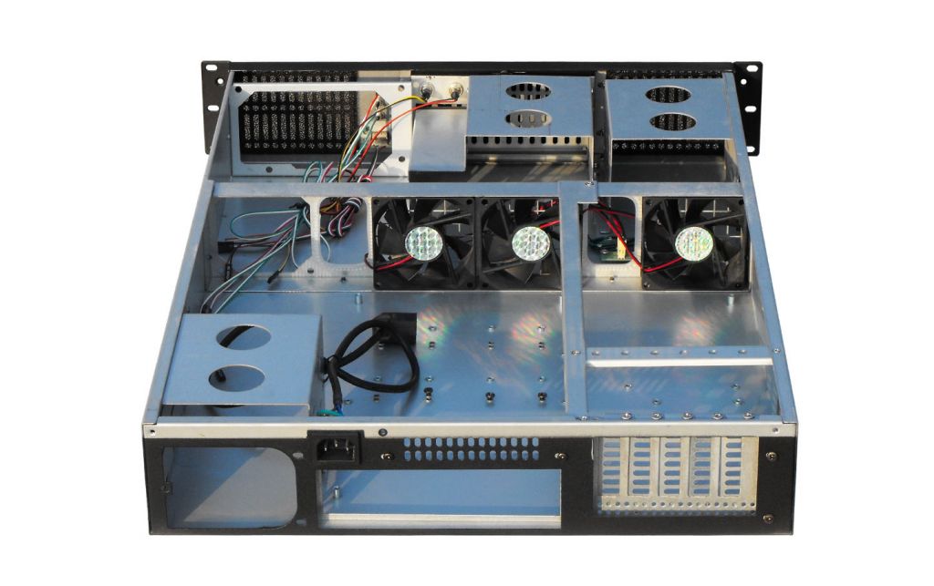 2u Server Case Industrial Chassis 5pcs Fans Position,standard Chassis With 4psc 8025 Fans