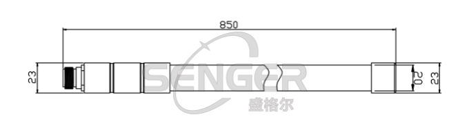 Senger Communication 350mhz 3dbi Fiberglass Omni-directional Antenna