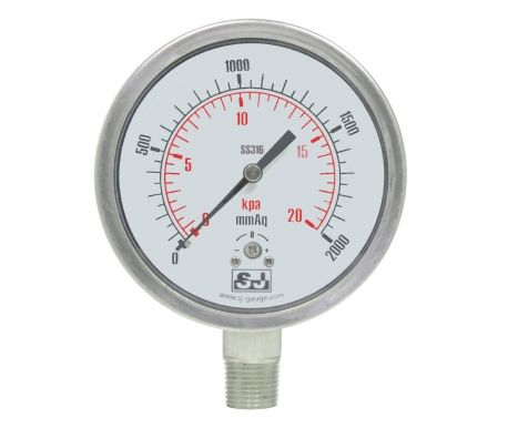 Stainless steel low pressure Pressure Gauge