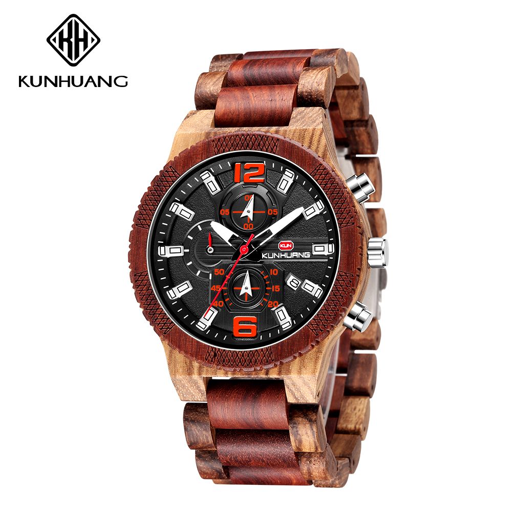 2020 Age Fashion Men Sport Wood Watch 1019