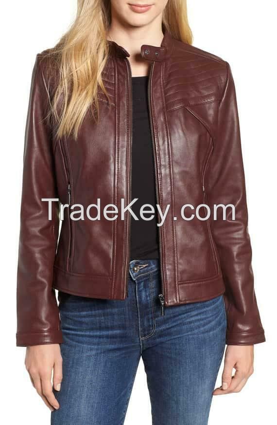 Lamb Skin Leather Jackets for Women's