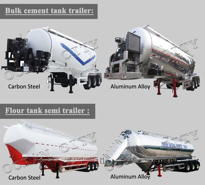 Heavy duty customized 3 axles bulk cement semi trailer for sale