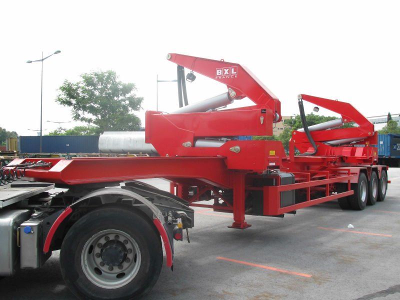 Customized 3 axles port industry container side lifter semi trailer
