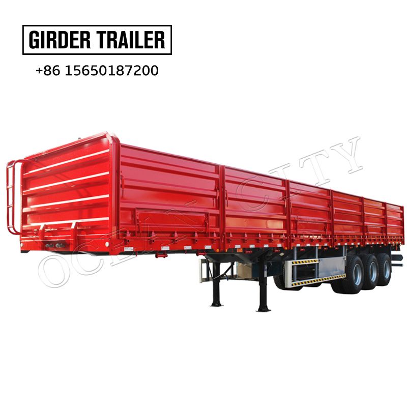 Heavy duty customized 3 xles cargo side wall semi trailer for sale