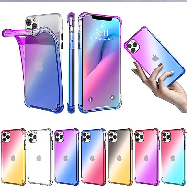 Gradient rainbow style TPU phone case