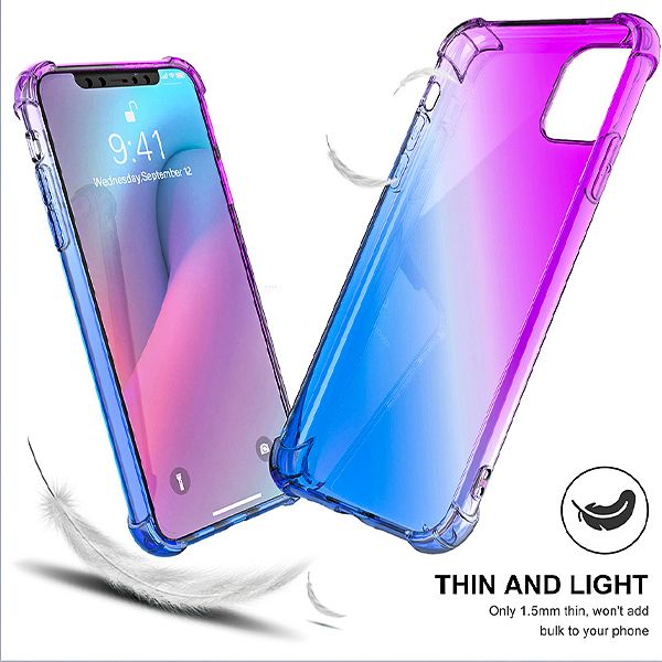 Gradient rainbow style TPU phone case