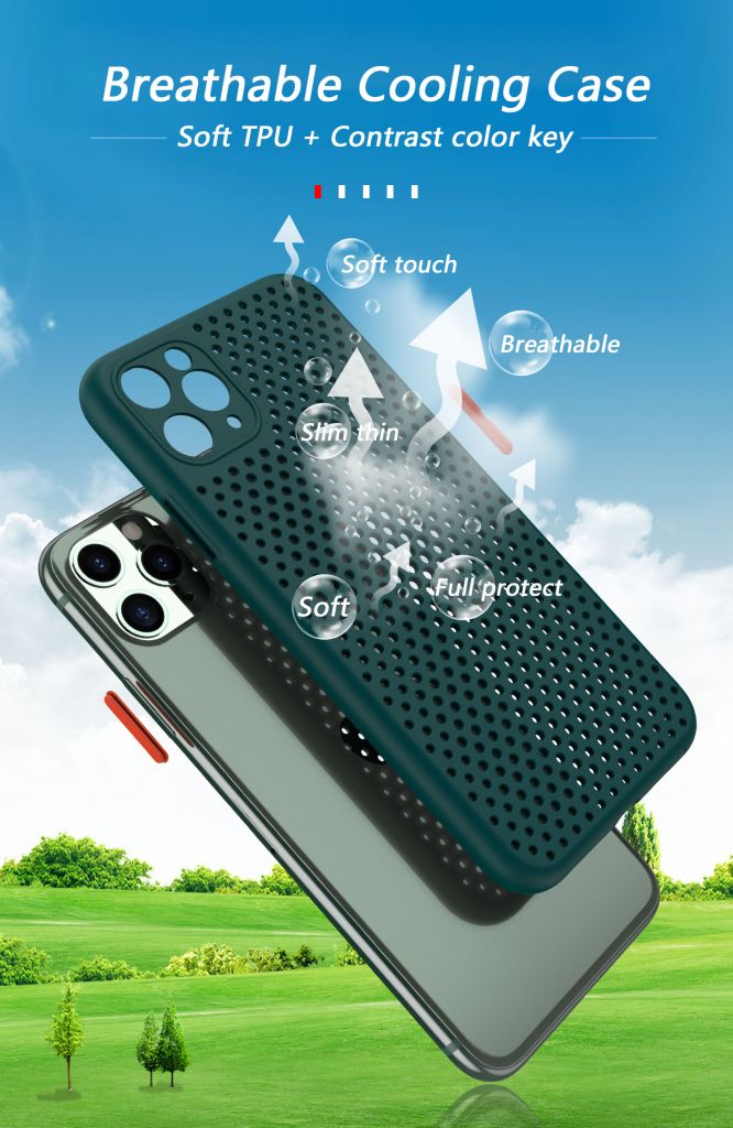 Cooling Breathable Design Soft TPU Mobile Phone case