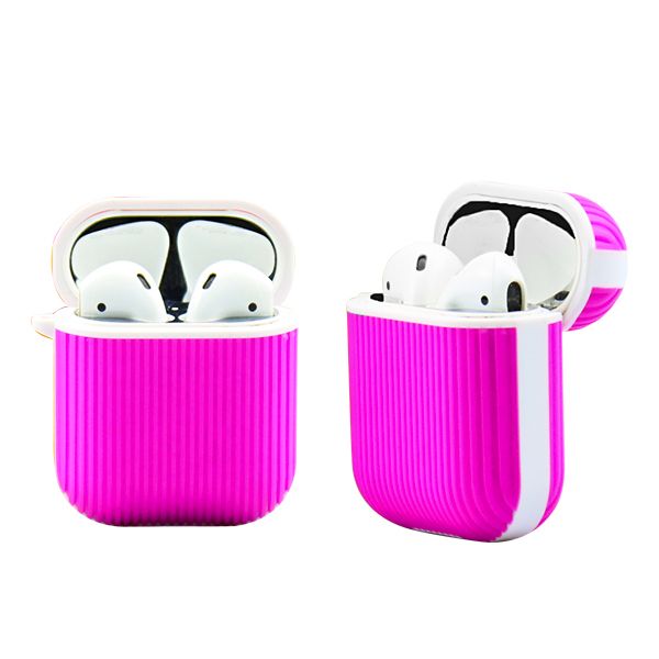 Portable Silicone Stripe Anti-shock Airpods case