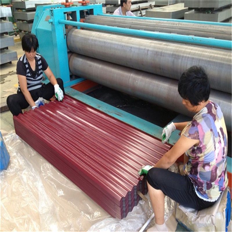 PPGI PPGL Embossed Color Coated Corrugated Steel Building Roof Material