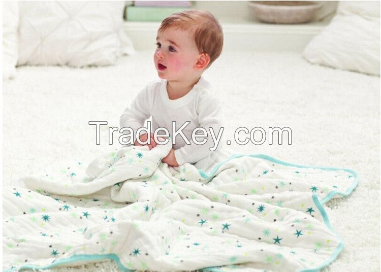 Four layers Muslin Blanket made of 100% cotton muslin fabric