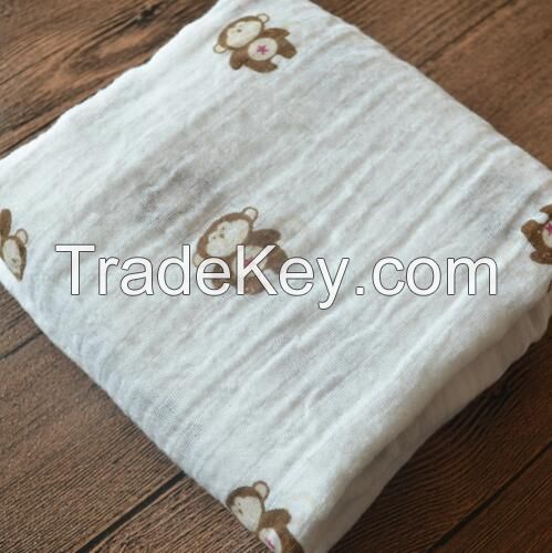 Azo free, soft 100% cotton Muslin swaddle, Muslin Blanket