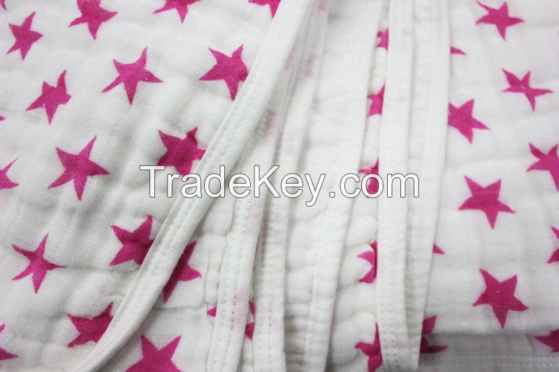 Four layers Muslin Blanket made of 100% cotton muslin fabric