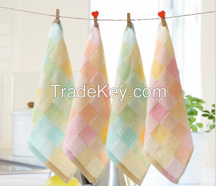 Yarn-dyed muslin/gauze fabric burp towel,100% cotton