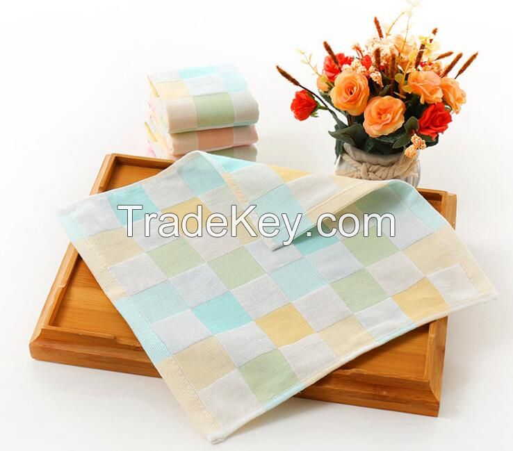 Yarn-dyed muslin/gauze fabric burp towel,100% cotton