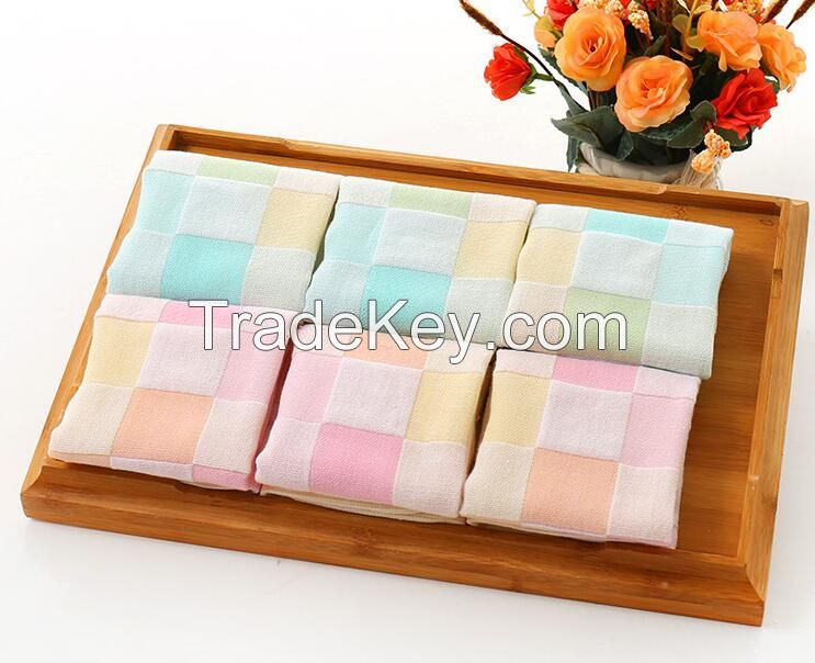 Yarn-dyed muslin/gauze fabric burp towel,100% cotton