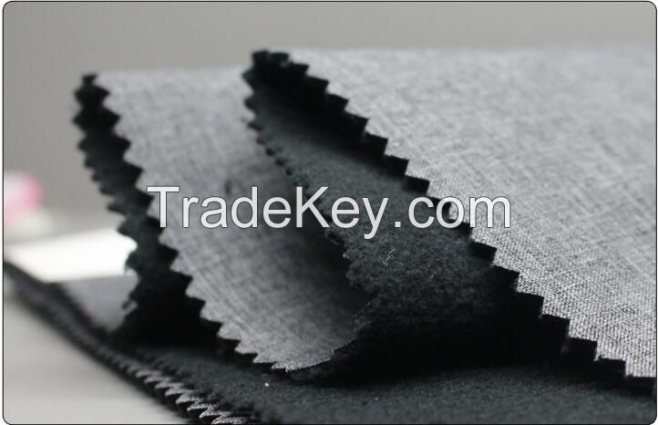 Softshell Fabric (polyester pongee fabric+ TPU bonded microfiber fleece)