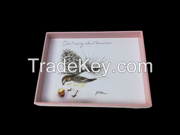 Lacquer tray with customized printing images