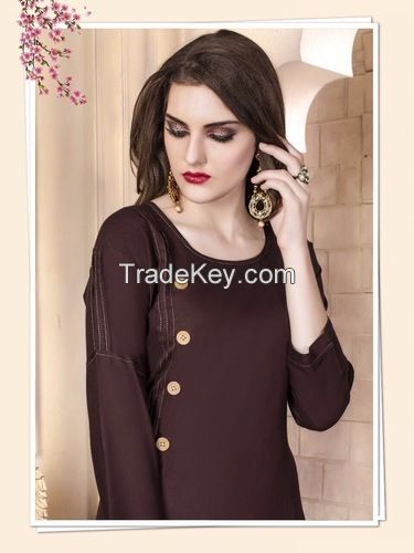 A-Line Casual Wear Rayon Kurti