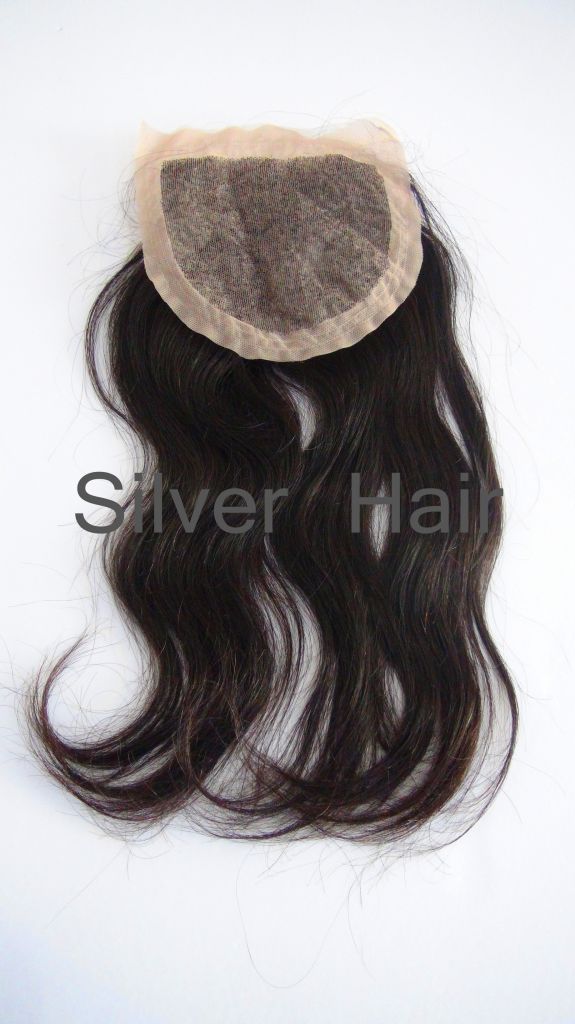 Wholesale Natural Indian Remy Hair Silk Top Lace Closure Hairpiece
