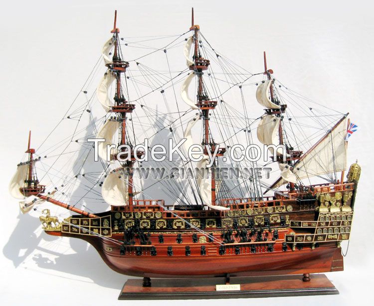 WOODEN MODEL BOAT HMS VICTORY HIGH QUALITY MADE IN VIETNAM