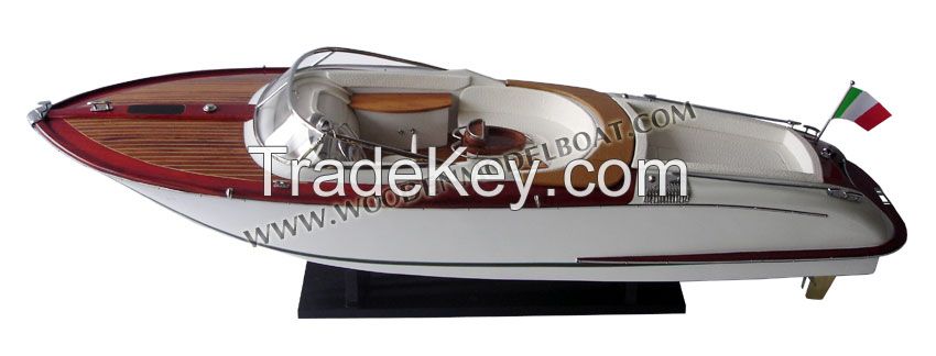 WOODEN MODEL BOAT RIVA AQUARIVA X-LARGE HIGH QUALITY MADE IN