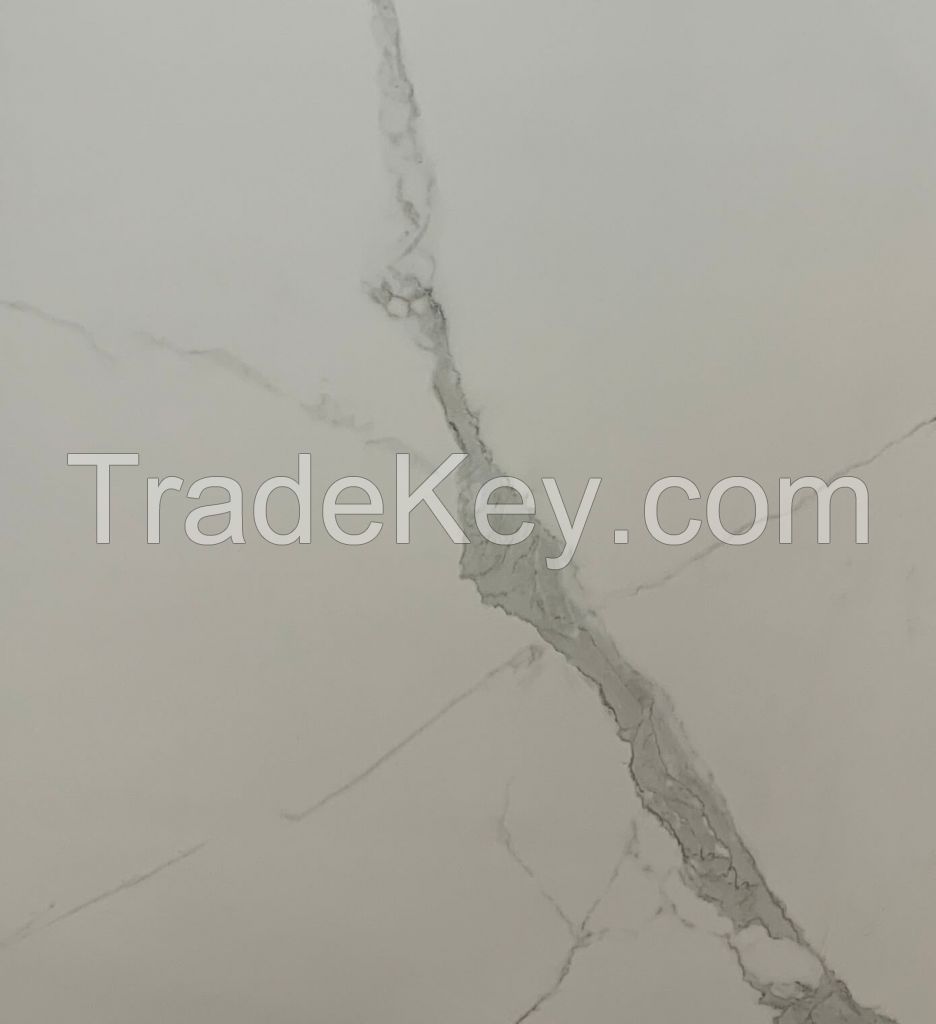 Bianco Marble Look Rectified Polished Porcelain Tile 600x1200mm (#6977)