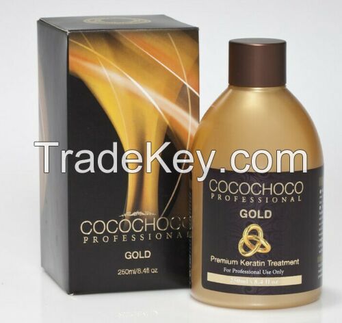 COCOCHOCO GOLD BRAZILIAN KERATIN TREATMENT BLOW DRY HAIR STRAIGHTENING 250ML KIT