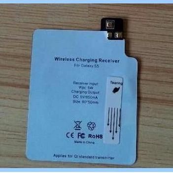 2014 new high quality Qi Standard Wireless Charger Receiver tag For Samsung Galaxy S5 I9600 G900 Qi Charging Adapter hot sale