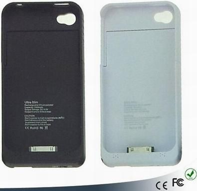 1900mAh External Rechargeable Backup Battery Case Cover Shell for Apple iPhone 4 4S Hot sale