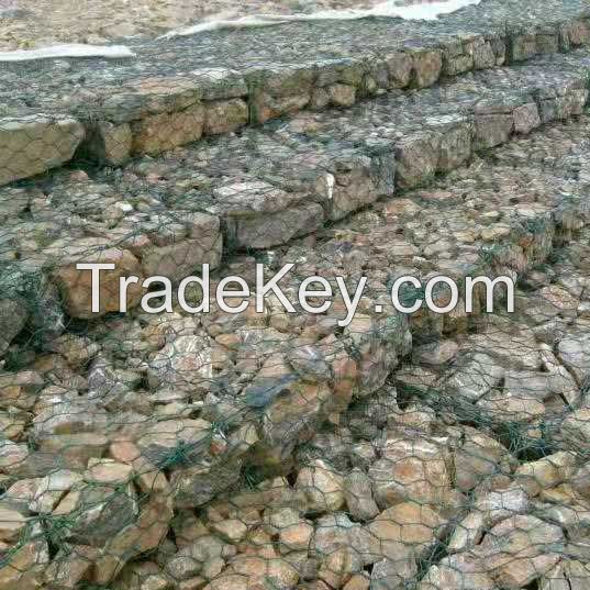 High Quality Weave By Machine Rock Filled Gabion Cage Protection Wall