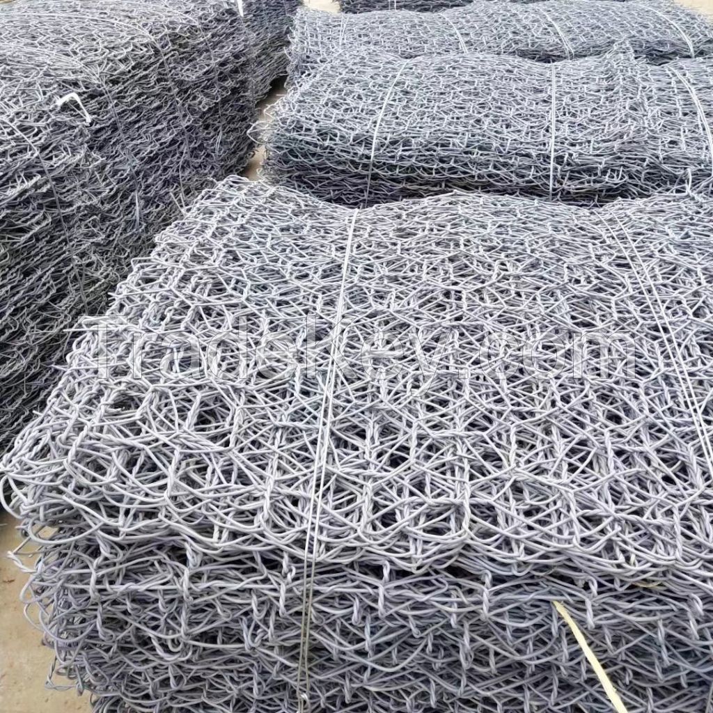 High quality weave by machine rock filled gabion cage protection wall