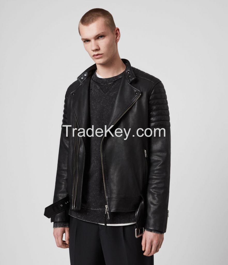 Men Fashion 2020 Genuine Leather bike Motorcycle Jacket