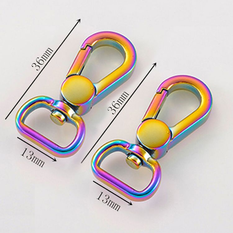 rainbow iridescent lobster claw snap buckle metal trigger hook 