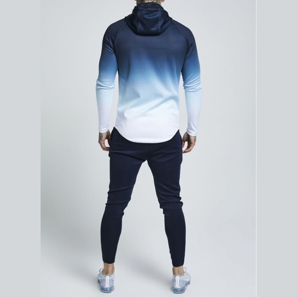 Wholesale Black Color Latest Style Mans Tracksuits Hoodies Fashion Man Tracksuit Gym Slim Fit OEM Custom Sweatshirt Joggers