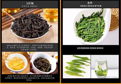 Top Quality 8 Kinds of Tea Da Hong Pao Dragon Well TieGuanYin Puer Tea