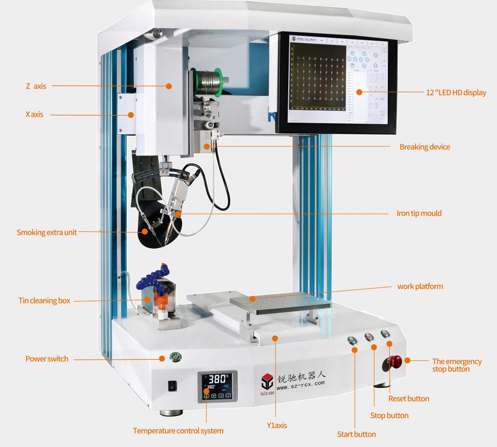 PC control soldering robot with single station single head