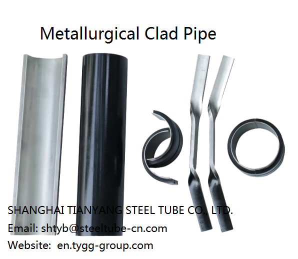 Metallurgical clad pipes