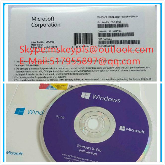 Wholesale oem full Windows 10 home   win 10 pro oem  dvd coa sticker win10 home win 10 pro oem  win 10 pro mak 20users 