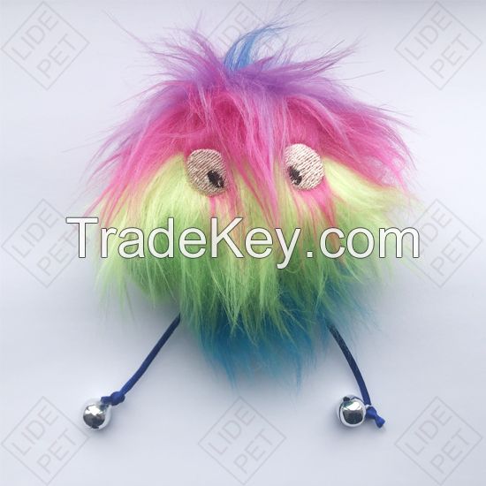 fluffy monster cat toy from pet toy factory