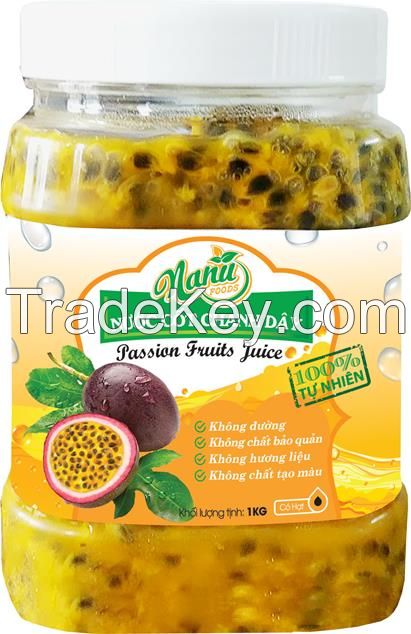 Frozen passion fruits juice
