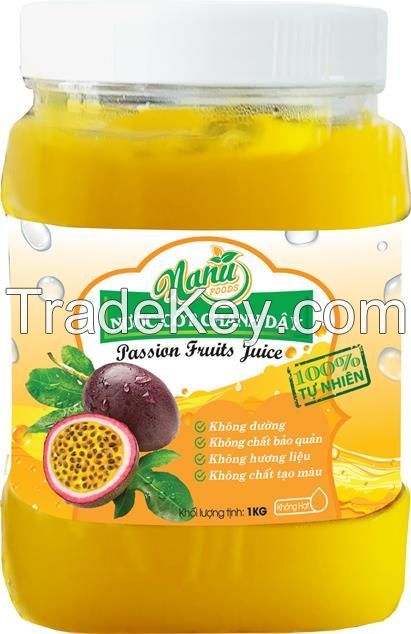 Frozen passion fruits juice