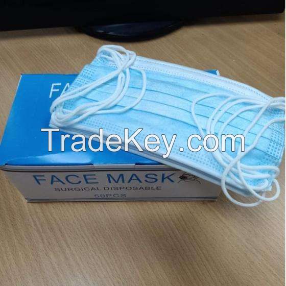 Fast Delivery Disposable Face Mask Non Woven Anti-Dust Mask Meltblown Protective 3ply Face Mask