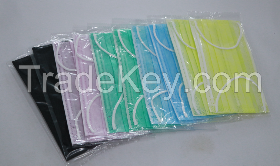 Disposable 3Ply 3 Ply Non Woven Dust Face Masks For Sale 