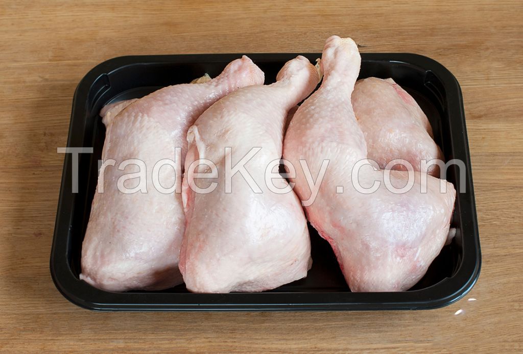 PROCESSED HALAL FROZEN CHICKEN QUARTER LEGS